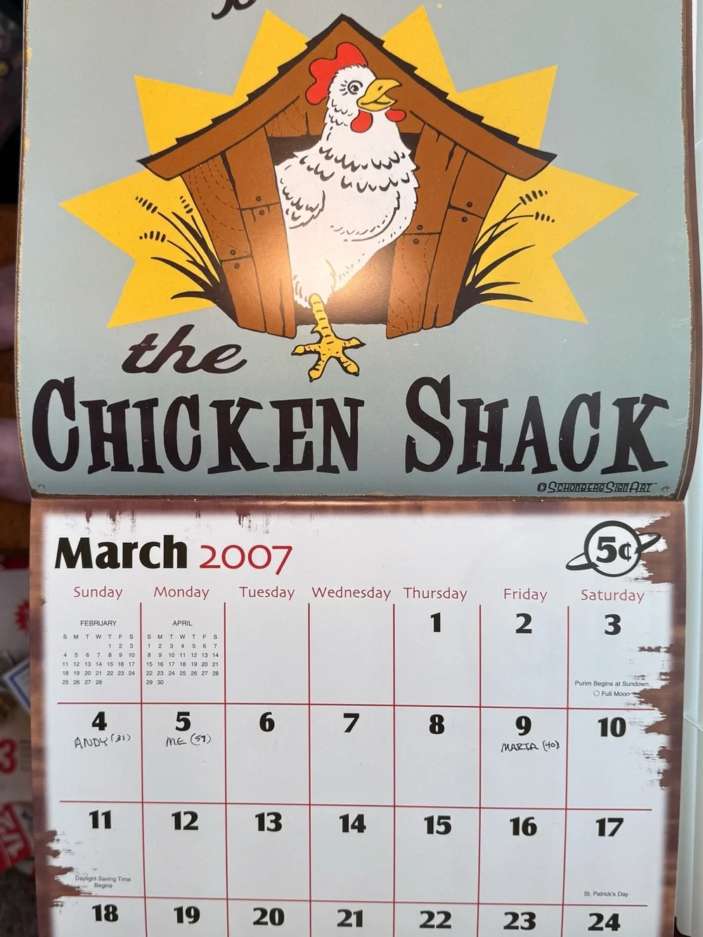 Signs of the Times 2007 Beach Calendar Nostalgic Signs by BJ Schonneberg